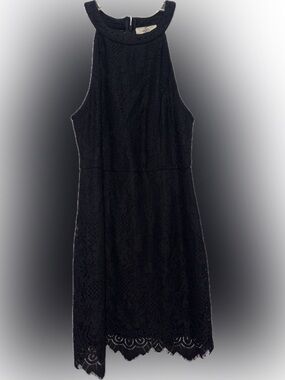 entro Black Lace Halter Cocktail Dress